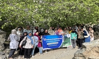 برگزاری برنامه طبیعت گردی دانشجویان دختر دانشگاه ایران به مناسبت هفته سلامت