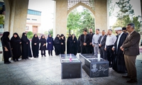  مراسم زیارت عاشورا و عطرافشانی مزار شهدای گمنام در دانشگاه علوم پزشکی ایران برگزار شد