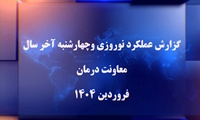 گزارش عملکرد نوروزی و چهارشنبه آخر سال معاونت درمان دانشگاه علوم پزشکی ایران