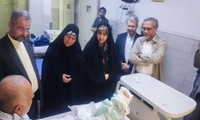 عیادت نمایندگان مجلس از مجروحین حملات رژیم صهیونیستی در بیمارستان حضرت رسول (ص)