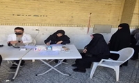 به مناسبت هفته سلامت بانوان میز خدمت سلامت در مسجد محله فاز یک اندیشه برگزار شد