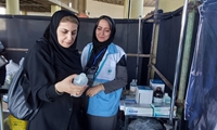بسیج امکانات بهداشتی در غرب تهران برای خدمت‌رسانی به شرکت کنندگان در آیین وداع با رهبر شهید انقلاب