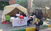 برپایی غرفه سلامت با محوریت پیشگیری از سرطان در دانشگاه پیامبر اعظم 