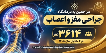 ثبت بیش از ۳۶۰۰ مراجعه به درمانگاه فوق‌تخصصی جراحی مغز و اعصاب بیمارستان رسول اکرم (ص)