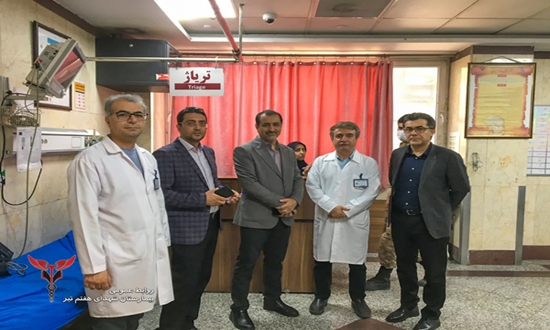 بازدید معاونین دانشگاه علوم پزشکی ایران از اورژانس بیمارستان شهدای هفتم تیر